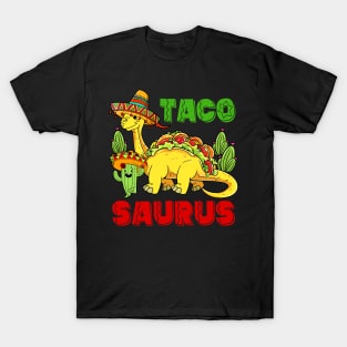 Tacosaurus Taco Dinosaur Funny Dino Cinco De Mayo Mexican T-Shirt